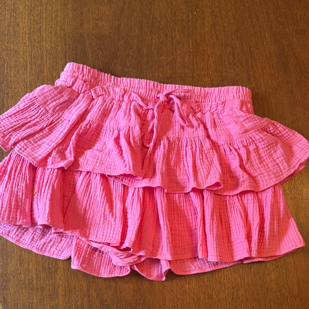 Pink Ruffled Kids Skirt